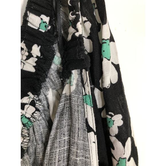 Topshop Romper Elasticated Channel Long Sleeve Tie Keyhole Back Multi Floral 12 - Picture 7 of 12